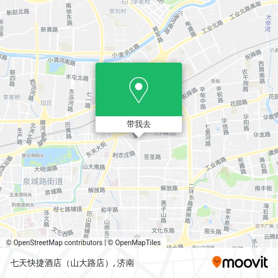 七天快捷酒店（山大路店）地图