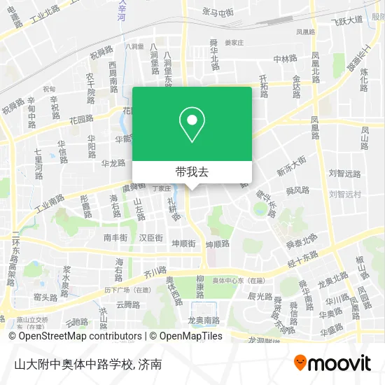 山大附中奥体中路学校地图
