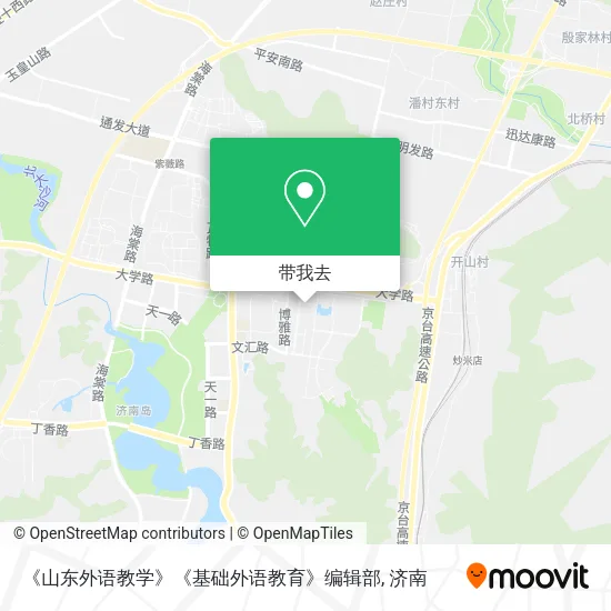 《山东外语教学》《基础外语教育》编辑部地图