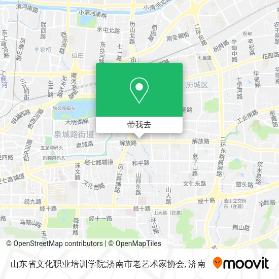 山东省文化职业培训学院;济南市老艺术家协会地图
