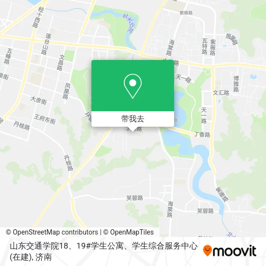山东交通学院18、19#学生公寓、学生综合服务中心(在建)地图