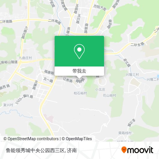 鲁能领秀城中央公园西三区地图