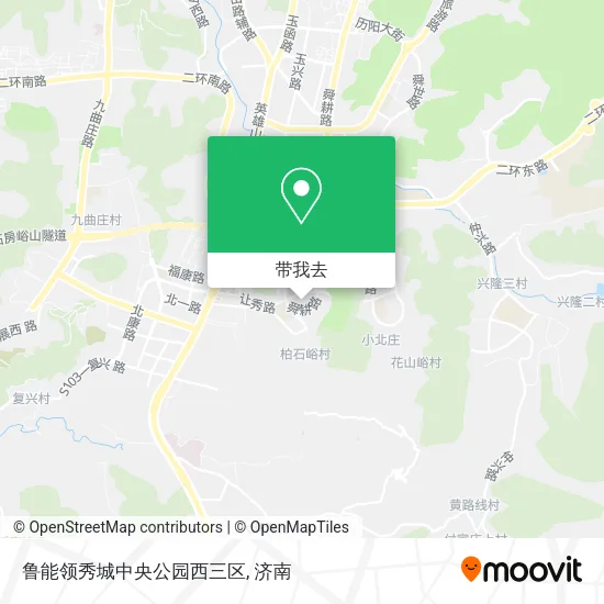 鲁能领秀城中央公园西三区地图