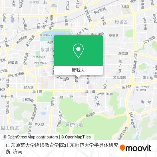 山东师范大学继续教育学院;山东师范大学半导体研究所地图
