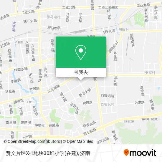 贤文片区X-1地块30班小学(在建)地图