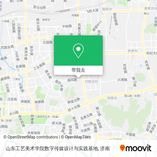 山东工艺美术学院数字传媒设计与实践基地地图