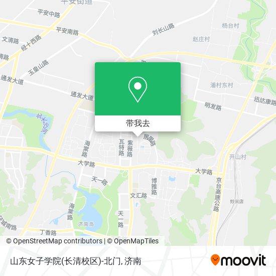 山东女子学院(长清校区)-北门地图
