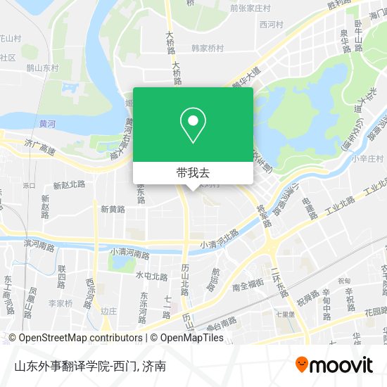 山东外事翻译学院-西门地图