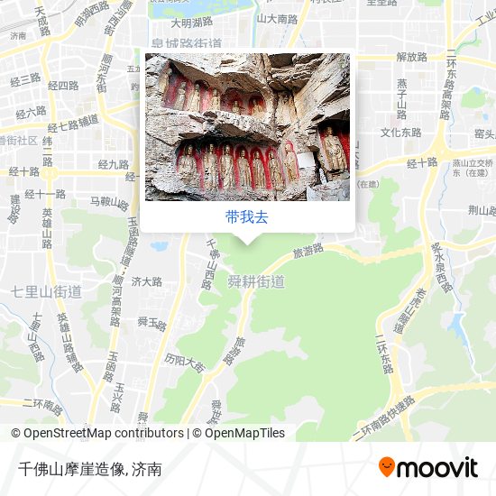 千佛山摩崖造像地图