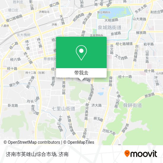 济南市英雄山综合市场地图
