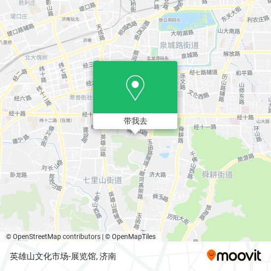英雄山文化市场-展览馆地图
