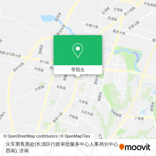 火车票售票处(长清区行政审批服务中心人事局分中心西南)地图