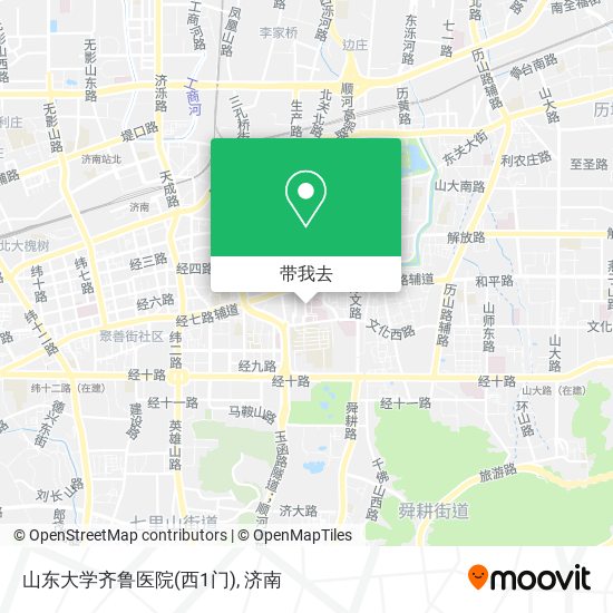 山东大学齐鲁医院(西1门)地图