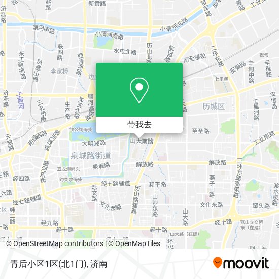青后小区1区(北1门)地图