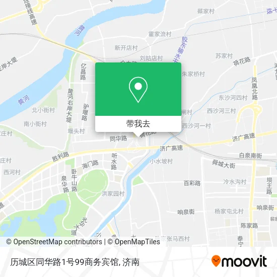 历城区同华路1号99商务宾馆地图