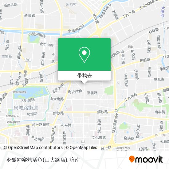 令狐冲窑烤活鱼(山大路店)地图