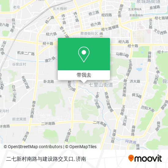 二七新村南路与建设路交叉口地图