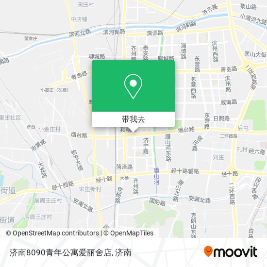 济南8090青年公寓爱丽舍店地图