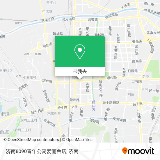 济南8090青年公寓爱丽舍店地图