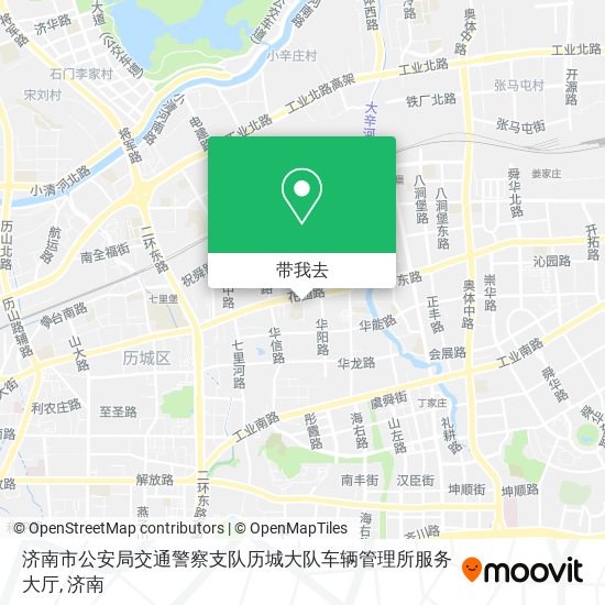 济南市公安局交通警察支队历城大队车辆管理所服务大厅地图
