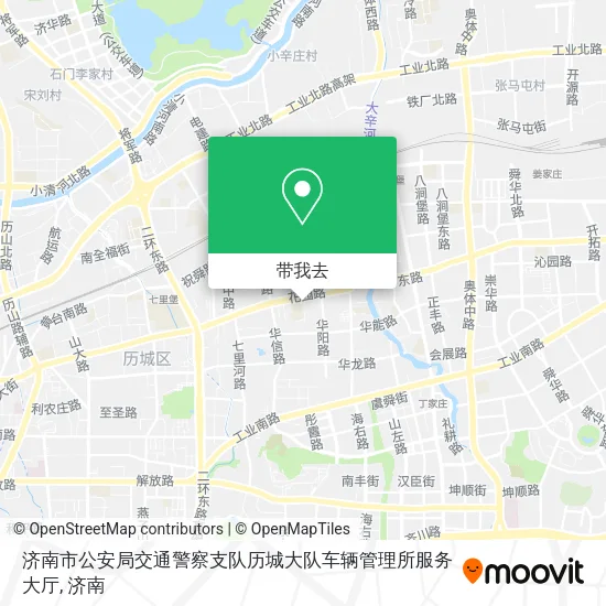 济南市公安局交通警察支队历城大队车辆管理所服务大厅地图