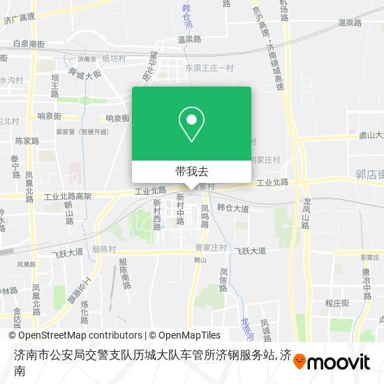 济南市公安局交警支队历城大队车管所济钢服务站地图