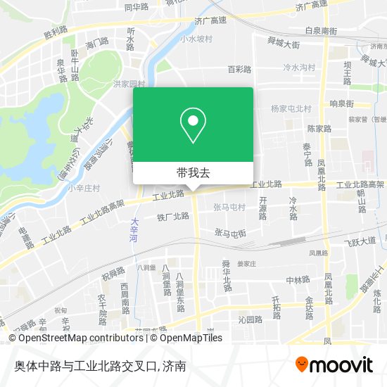 奥体中路与工业北路交叉口地图