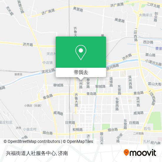 兴福街道人社服务中心地图