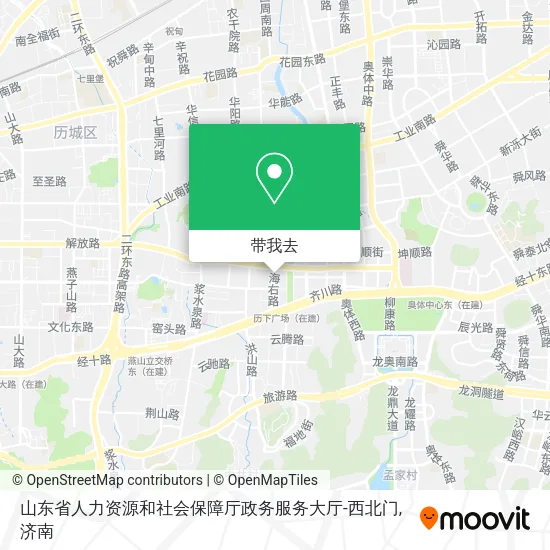 山东省人力资源和社会保障厅政务服务大厅-西北门地图