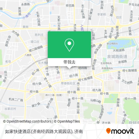 如家快捷酒店(济南经四路大观园店)地图