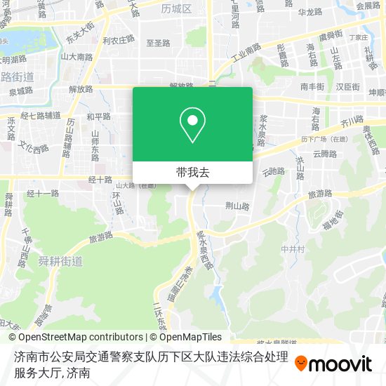 济南市公安局交通警察支队历下区大队违法综合处理服务大厅地图