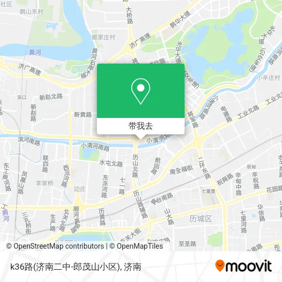k36路(济南二中-郎茂山小区)地图