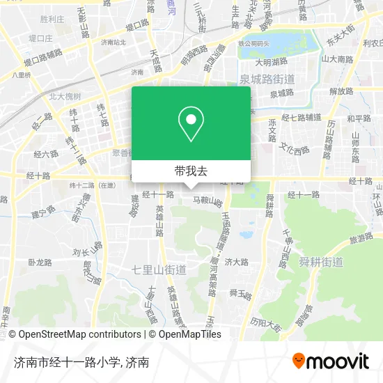 济南市经十一路小学地图