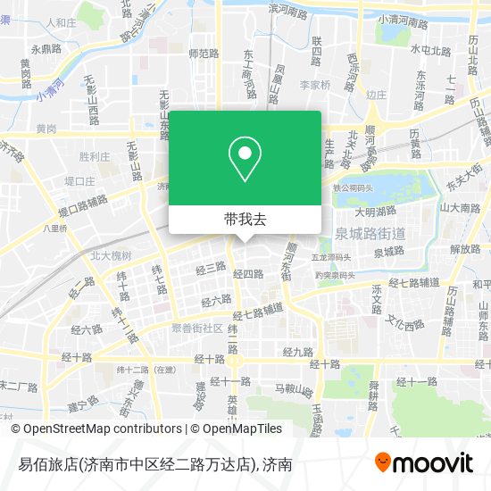 易佰旅店(济南市中区经二路万达店)地图