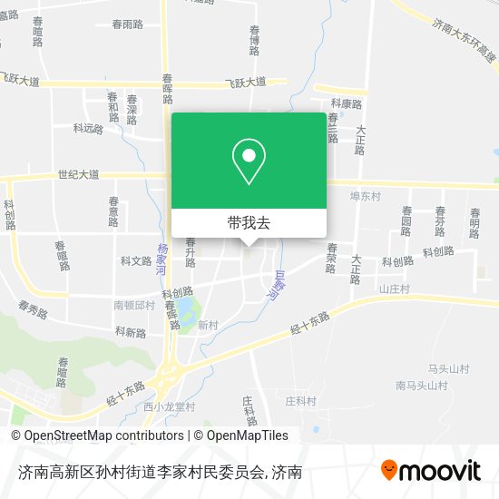 济南高新区孙村街道李家村民委员会地图