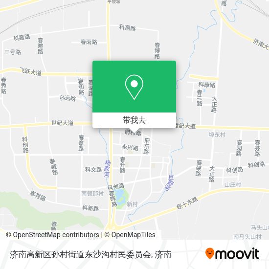 济南高新区孙村街道东沙沟村民委员会地图