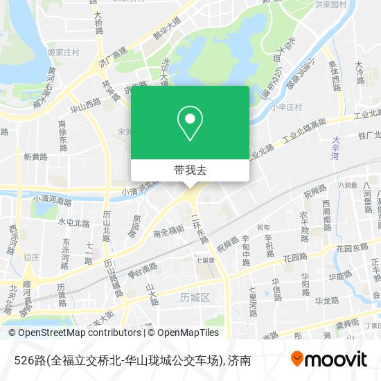 526路(全福立交桥北-华山珑城公交车场)地图