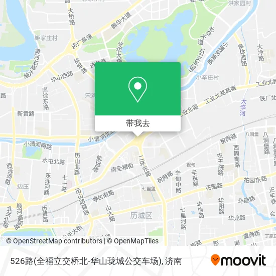 526路(全福立交桥北-华山珑城公交车场)地图