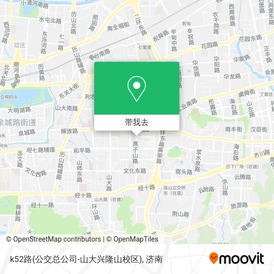k52路(公交总公司-山大兴隆山校区)地图