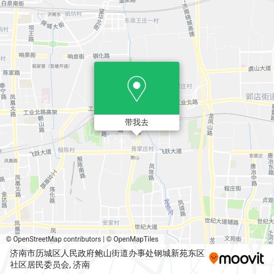 济南市历城区人民政府鲍山街道办事处钢城新苑东区社区居民委员会地图