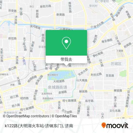 k122路(大明湖火车站-济钢东门)地图