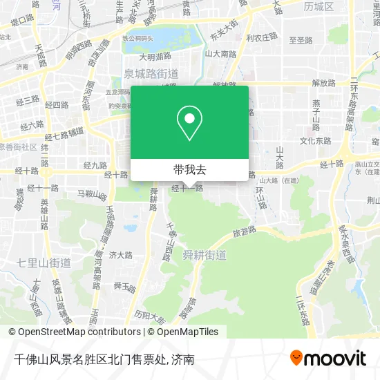 千佛山风景名胜区北门售票处地图