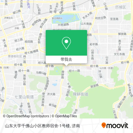 山东大学千佛山小区教师宿舍-1号楼地图