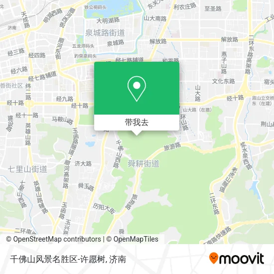 千佛山风景名胜区-许愿树地图
