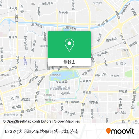k33路(大明湖火车站-映月紫云城)地图
