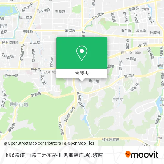 k96路(荆山路二环东路-世购服装广场)地图