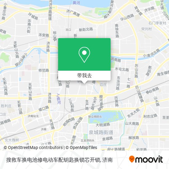 搜救车换电池修电动车配钥匙换锁芯开锁地图