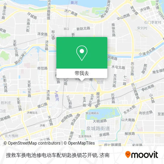 搜救车换电池修电动车配钥匙换锁芯开锁地图