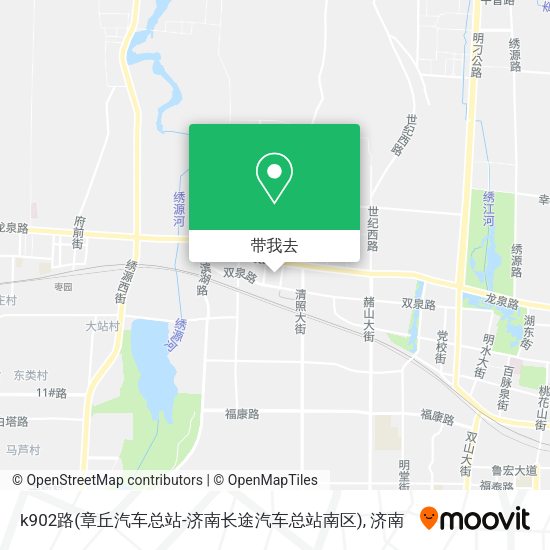 k902路(章丘汽车总站-济南长途汽车总站南区)地图