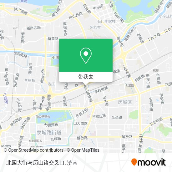 北园大街与历山路交叉口地图